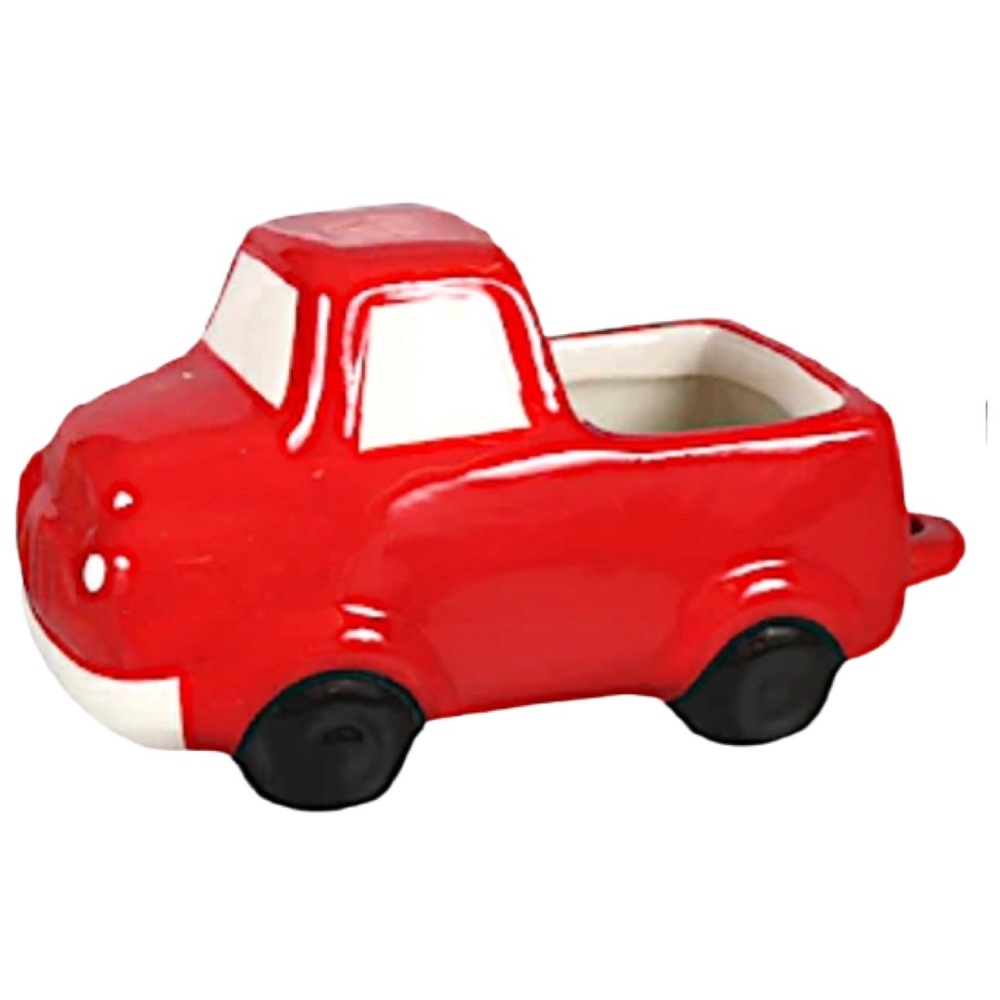 RED PICK UP TRUCK CERAMIC PLANTER NWT - Picture 10 of 10